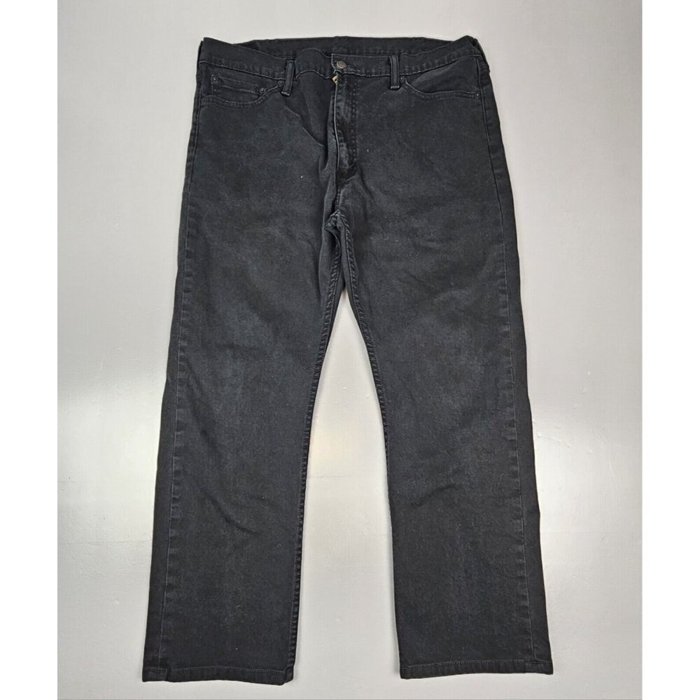 Levis 513‎ Jeans Mens 38x32 Black Denim Slim Straight Leg Pants